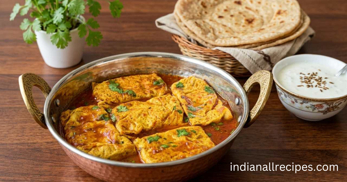 vegetarian omelette curry, eggless omelette recipe, soy chunk curry, high protein vegetarian recipes, Indian vegetarian dinner ideas, meatless curry recipe, plant-based Indian food, easy vegetarian curry recipe